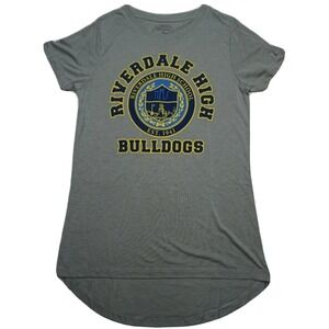 RIVERDALE Riverdale High Bulldogs Juniors Medium Gray T-Shirt NEW